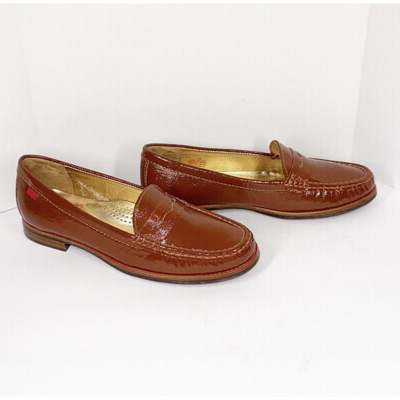 Marc Joseph East Village Leather Penny Loafer NEW Size 7.5 Patent Cognac Brown - Picture 16 of 16
